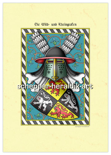 Wild- Rheingrafen Wappen A4