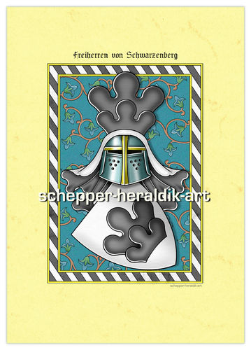 Schwarzenberg Herren Wappengrafik A4